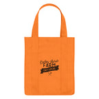 Non-Woven Shopper Tote Bag in Recycled PET, 100 GSM - Orange - Silk Screen
