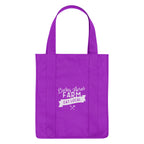 Non-Woven Shopper Tote Bag in Recycled PET, 100 GSM - Purple - Silk Screen