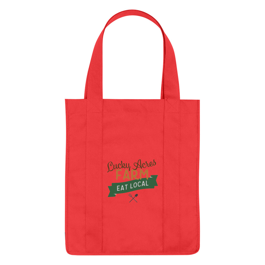 Non-Woven Shopper Tote Bag in Recycled PET, 100 GSM - Red - Colorbrite