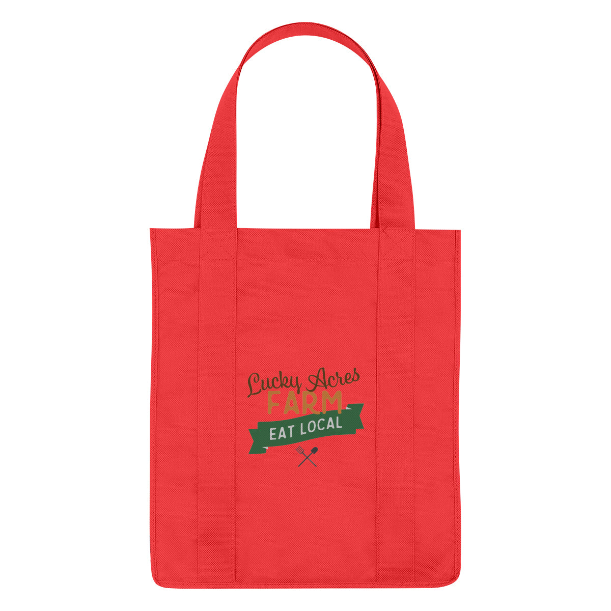 Non-Woven Shopper Tote Bag in Recycled PET, 100 GSM - Red - Colorbrite
