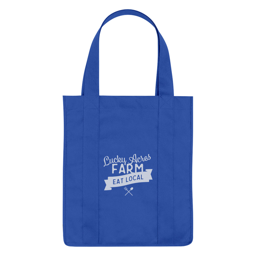 Non-Woven Shopper Tote Bag in Recycled PET, 100 GSM - Royal Blue - Silk Screen