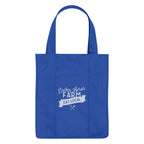 Non-Woven Shopper Tote Bag in Recycled PET, 100 GSM - Royal Blue - Silk Screen