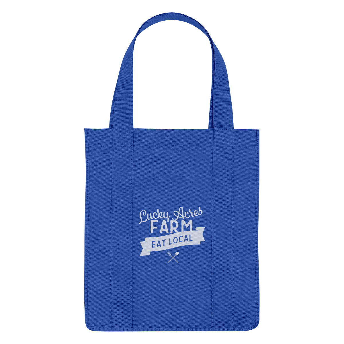 Non-Woven Shopper Tote Bag in Recycled PET, 100 GSM - Royal Blue - Silk Screen