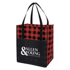 Northwoods Laminated Non-Woven Tote Bag, Recycled - Red - Silk Screen