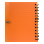 Notebook with Three Pockets - Orange - Back