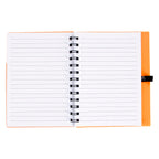 Notebook with Three Pockets - Orange - Open