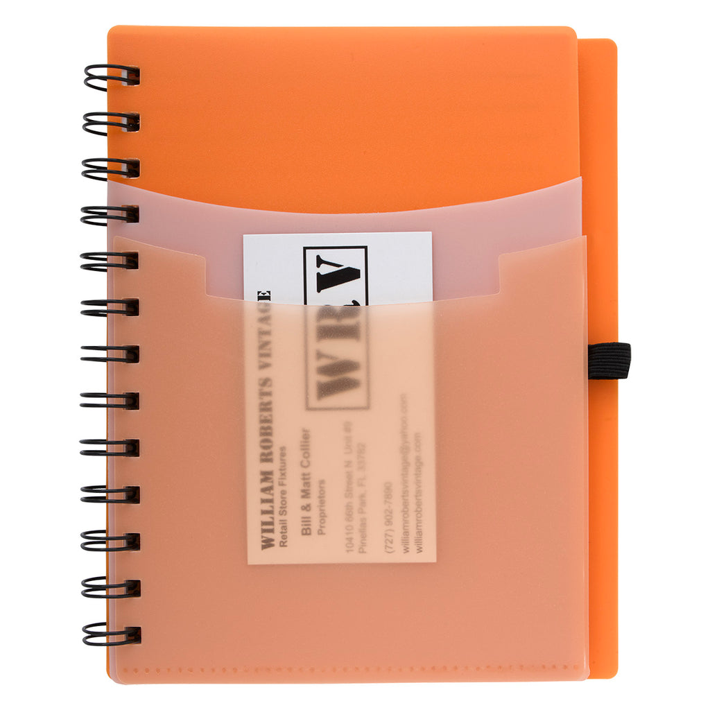 Notebook with Three Pockets - Orange - Propped_Blank