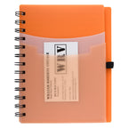 Notebook with Three Pockets - Orange - Propped_Blank