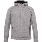 Odell Performance Knit Zip Hoodie with Thumb Holes for Men Transfer - Heather Charcoal - Front