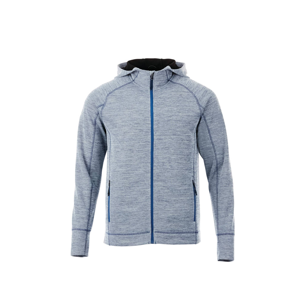 Odell Performance Knit Zip Hoodie with Thumb Holes for Men Transfer - Invictus Heather - Front Flat