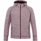 Odell Performance Knit Zip Hoodie with Thumb Holes for Men Transfer - Maroon Heather - Front