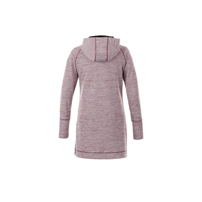 Odell Tunic Length Knit Zip Hoodie with Thumb Holes for Women Full Color