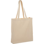 Odessa Gusseted Cotton Canvas Tote, 8 oz Embroidery - Natural - Photo 4