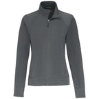 Okapi Performance Full Zip Knit Jacket for Women Transfer - Grey Storm - Front