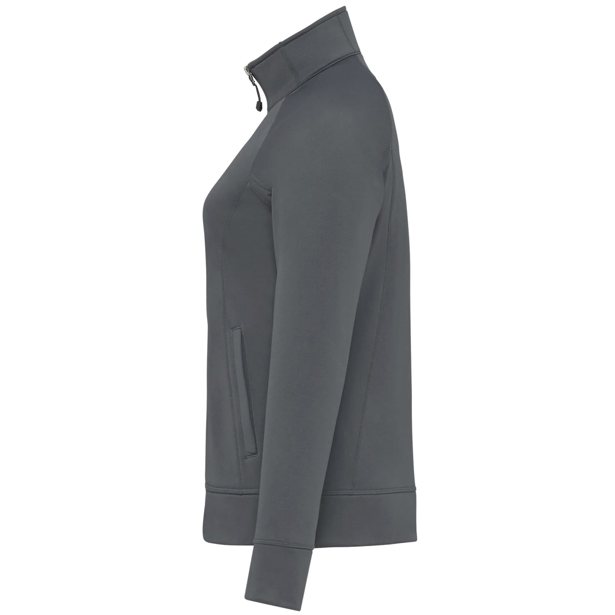 Okapi Performance Full Zip Knit Jacket for Women Transfer - Grey Storm - Left Side