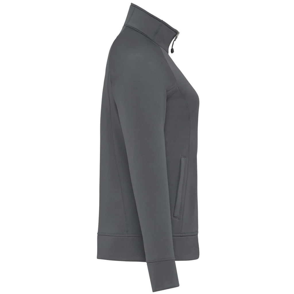 Okapi Performance Full Zip Knit Jacket for Women Transfer - Grey Storm - Right Side