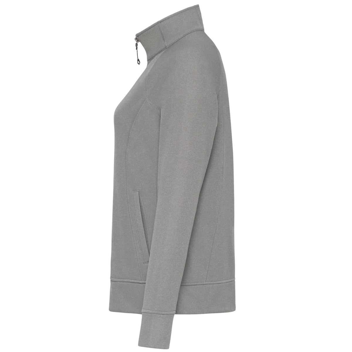Okapi Performance Full Zip Knit Jacket for Women Transfer - Heather Grey - Left Side