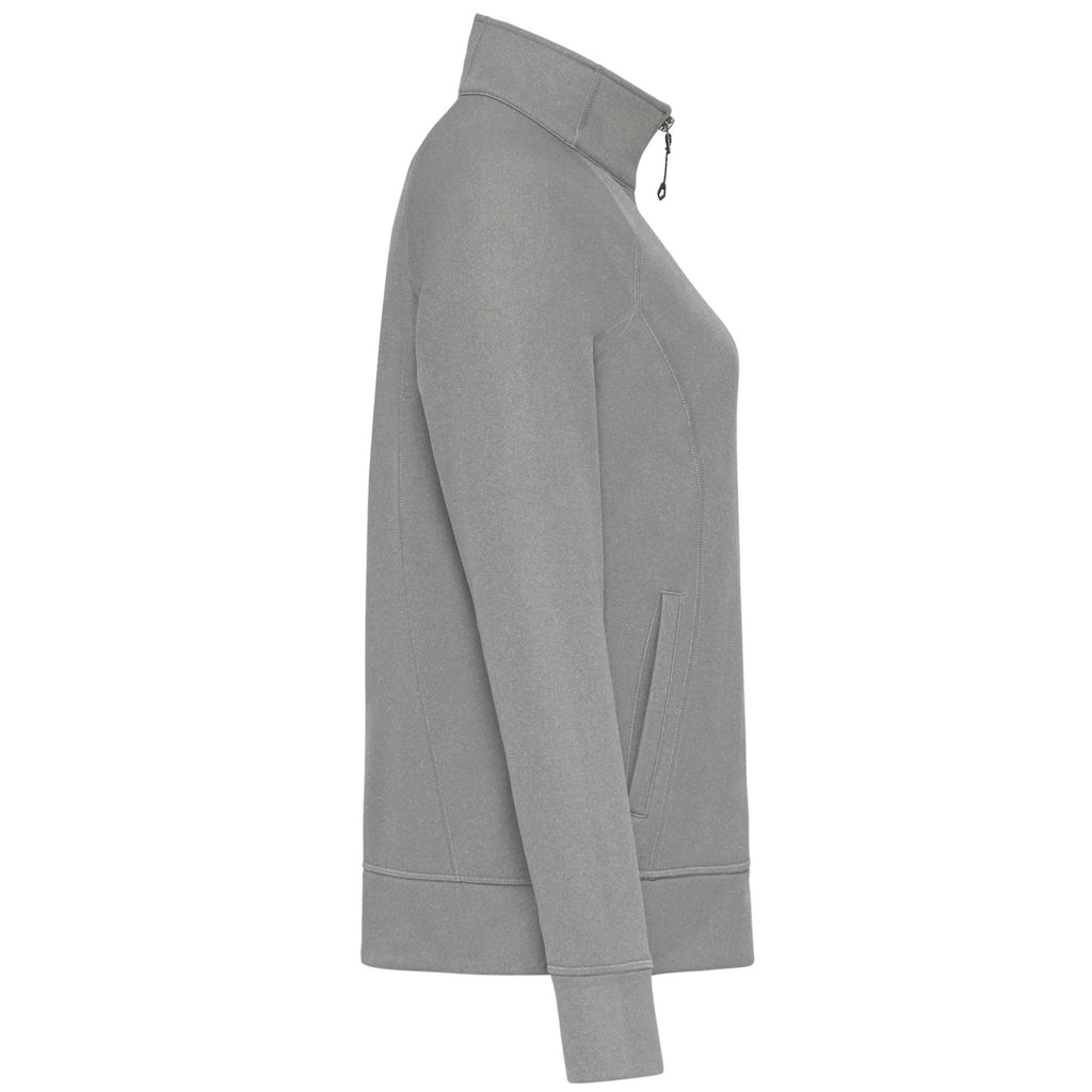 Okapi Performance Full Zip Knit Jacket for Women Transfer - Heather Grey - Right Side