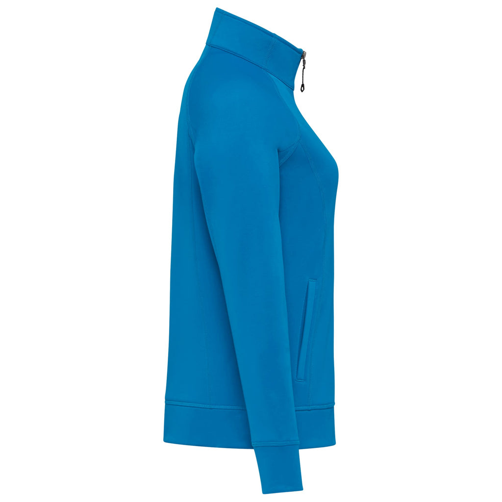 Okapi Performance Full Zip Knit Jacket for Women Transfer - Olympic Blue - Right Side