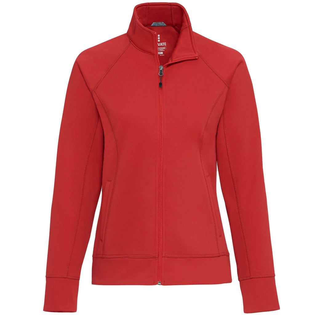 Okapi Performance Full Zip Knit Jacket for Women Transfer - Team Red - Front