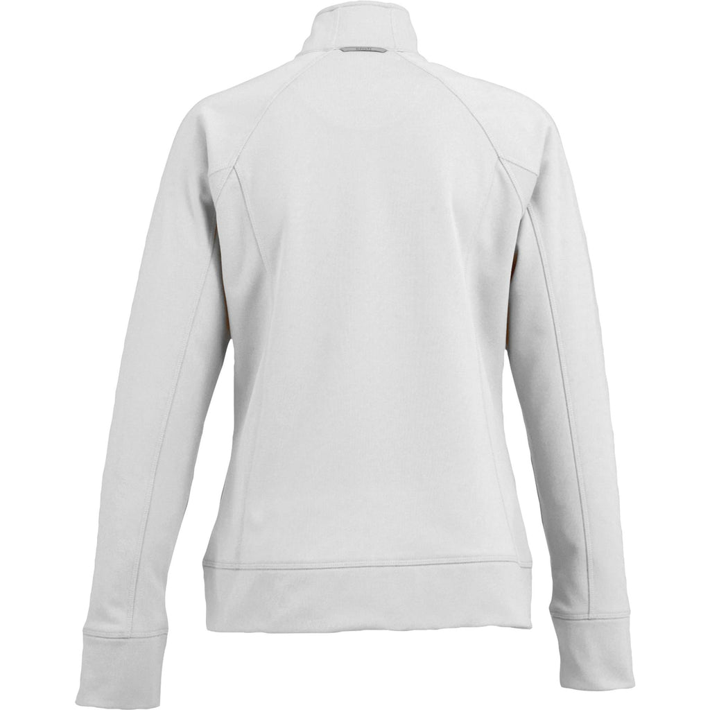 Okapi Performance Full Zip Knit Jacket for Women Transfer - White - Back Flat