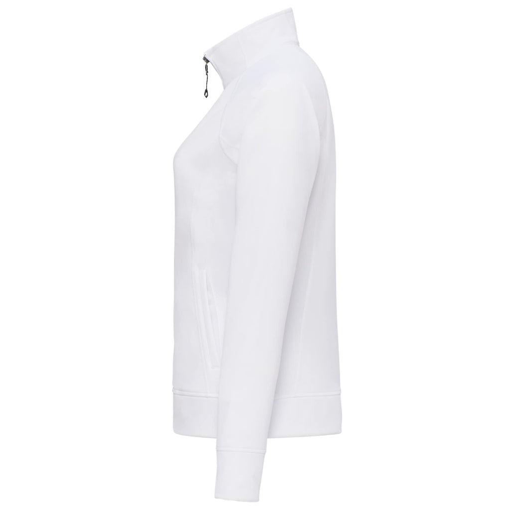 Okapi Performance Full Zip Knit Jacket for Women Transfer - White - Left Side