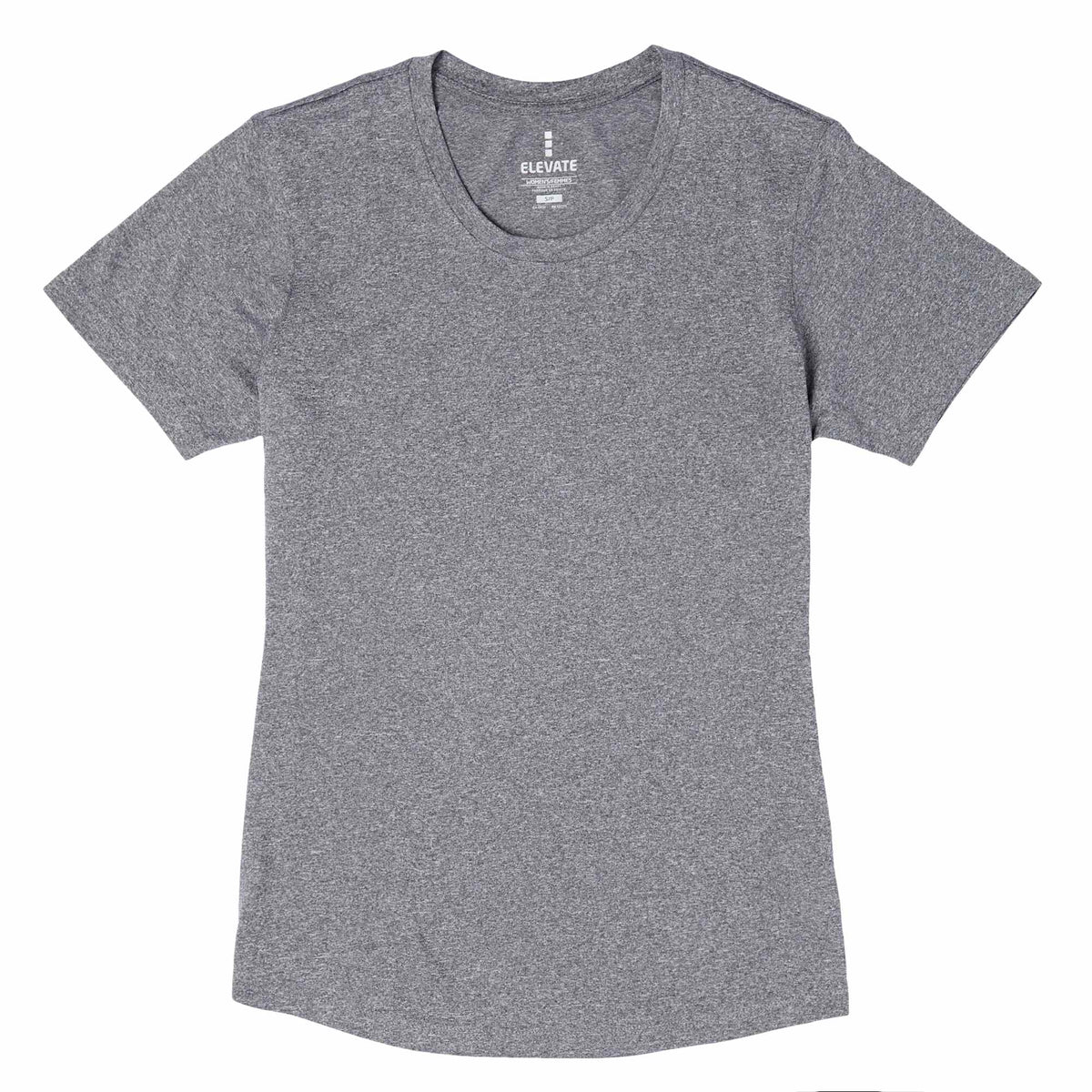 Omi Performance Tech Tee for Women Transfer - Heather Charcoal - Front Flat 2