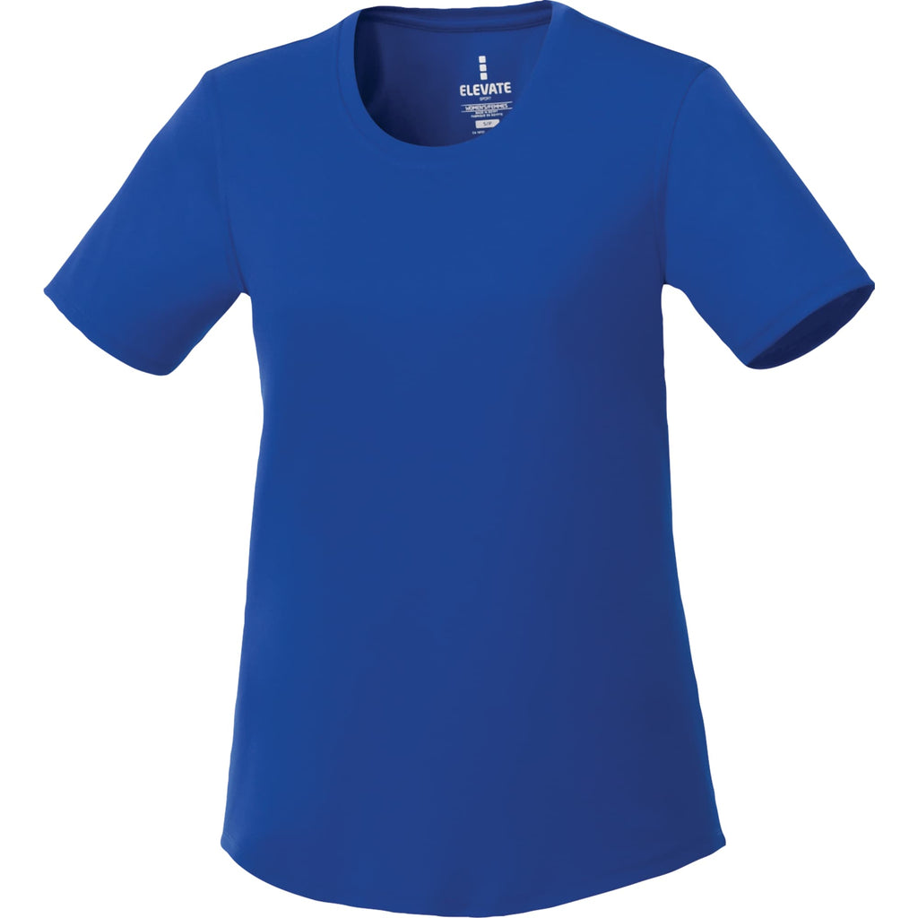 Omi Performance Tech Tee for Women Transfer - New Royal - Front Flat