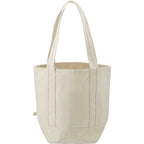 Organic Cotton Tote with Slash Pocket, 14 oz Embroidery - Natural - Back