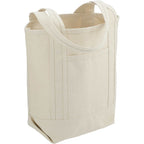 Organic Cotton Tote with Slash Pocket, 14 oz Embroidery - Natural - Right Angle 3
