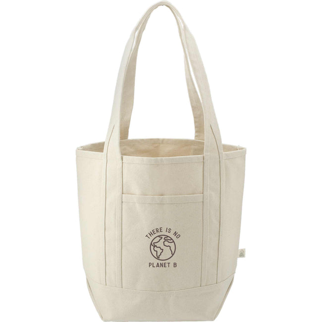 Organic Cotton Tote with Slash Pocket, 14 oz Full Color