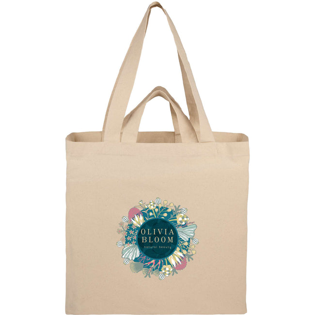 Organic Cotton Tote with Two Handle Lengths, 6 oz