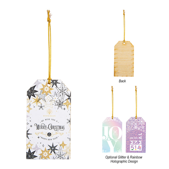 Ornament in Wood, Gift Tag