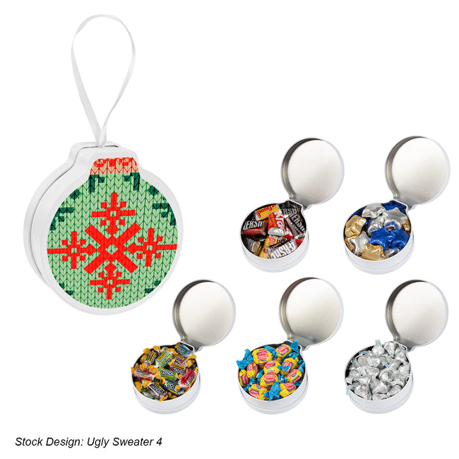 Ornament Tin with Candy, Full Color