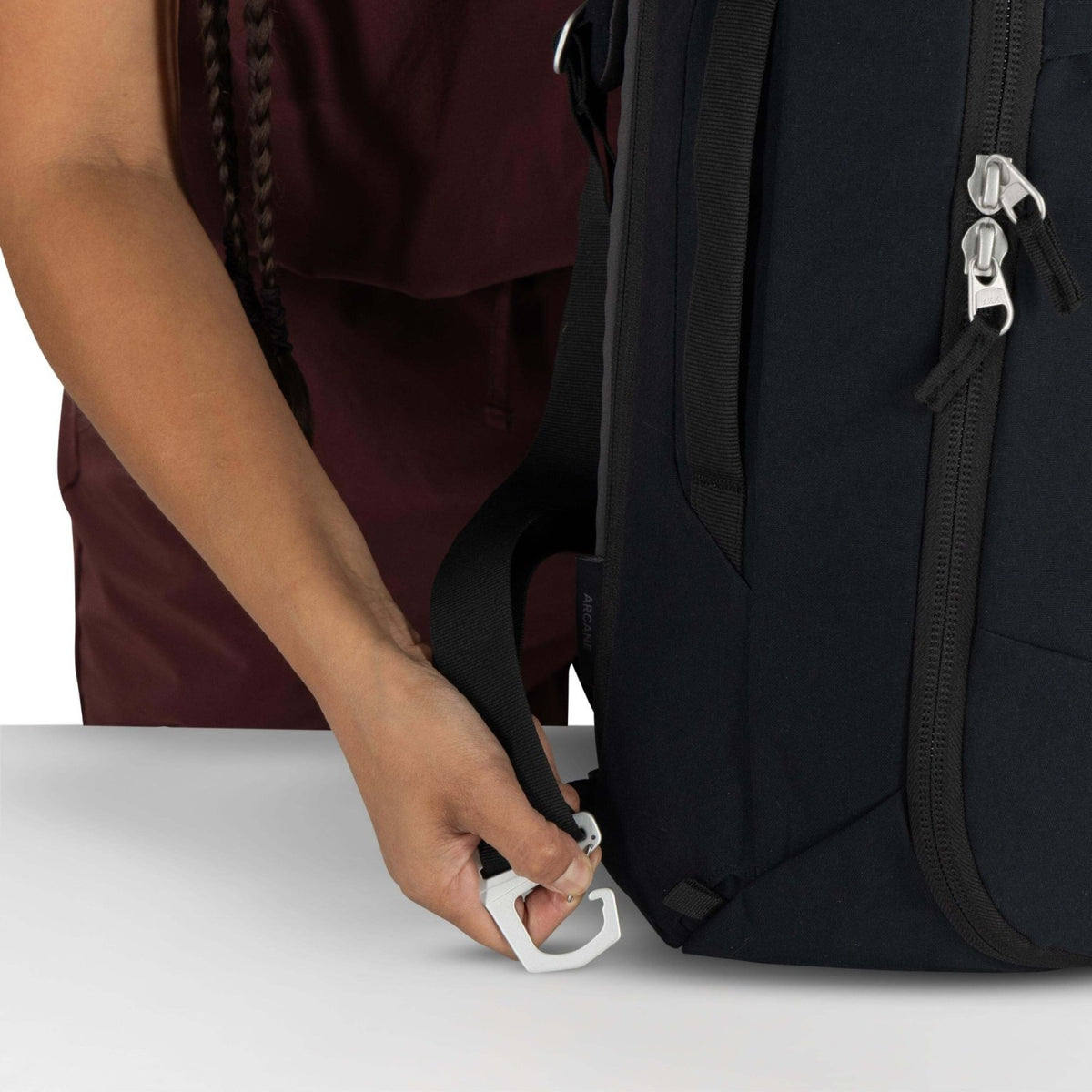 Osprey Arcane Duffel Backpack, 16 Inch Laptop Embroidery - Black - View 5