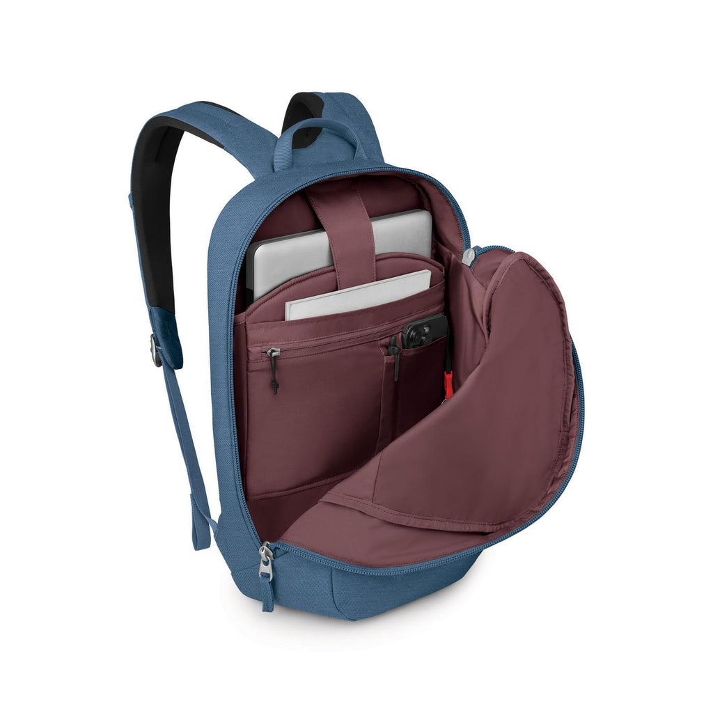 Osprey Arcane Large Day Backpack with Security Hook, 16 Inch Transfer - Nirvana Blue Heather - View 3