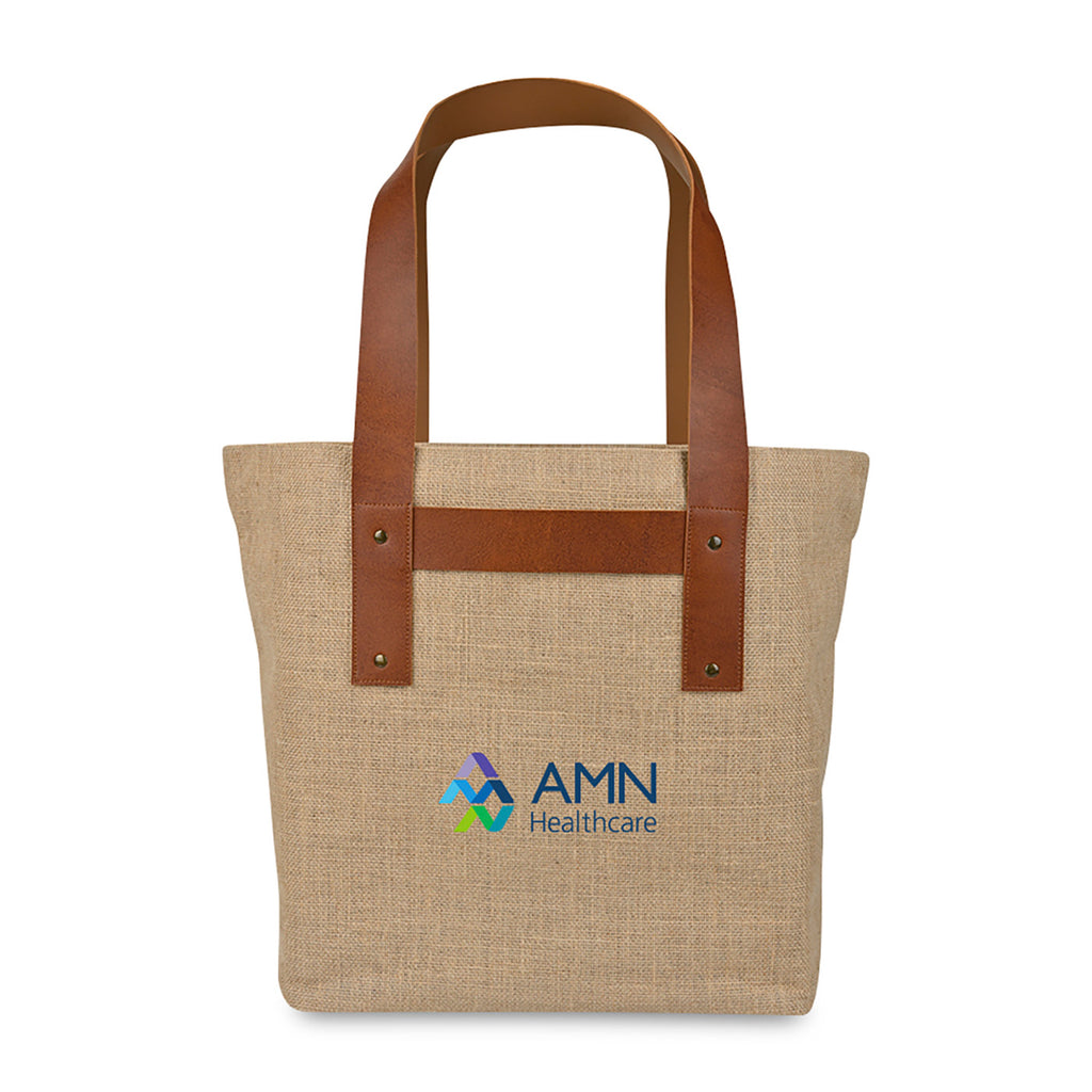 Out of the Woods Oversized Jute T-Strap Tote Transfer - Natural - View 1