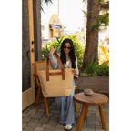 Out of the Woods Oversized Jute T-Strap Tote Transfer - Natural - View 5