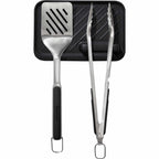 OXO Good Grips Grilling Tool Set, 3 Pieces Laser Engraving - Black - Front 2