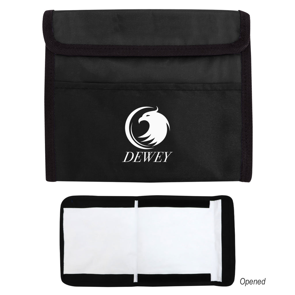Pack and Snack Storage Bag and Food Mat - Black - Silk Screen