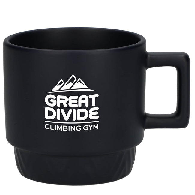 Paco Stackable Herringbone Ceramic Mug, 12 oz