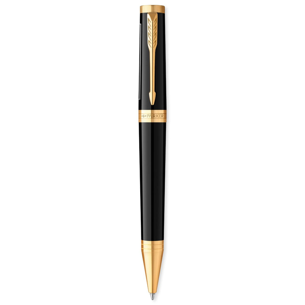 Parker Ingenuity Ballpoint Pen, Lacquer Finish - Black/Gold Trim - View 1