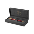 Parker Sonnet Ballpoint Pen in a Gift Box Laser Engraving - Red - Gold - View 6