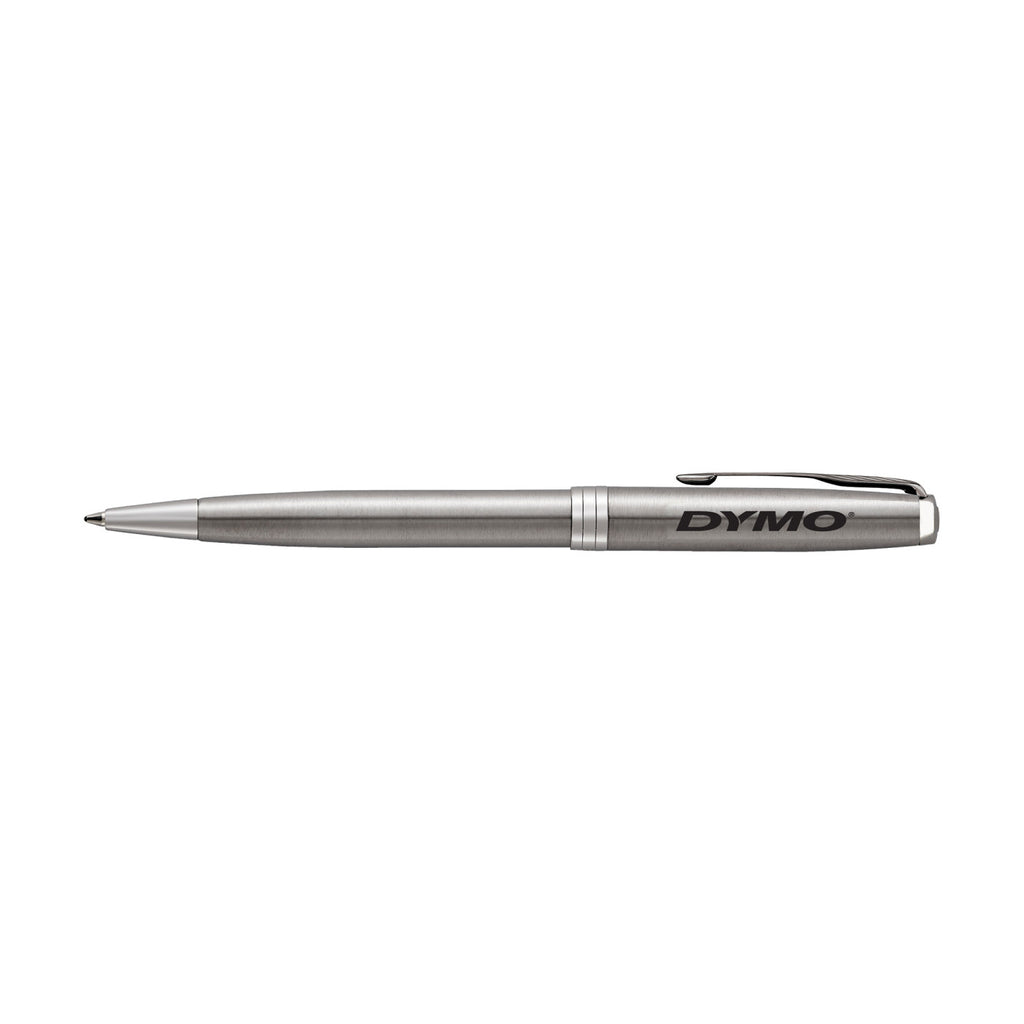 Parker Sonnet Ballpoint Pen in a Gift Box Laser Engraving - Stainless Steel - Silver Trim - View 1