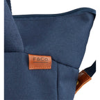 Parks Backpack in Recycled 900D Polyester Embroidery - Navy - Detail Back