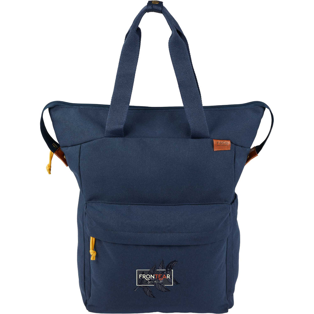 Parks Backpack in Recycled 900D Polyester Embroidery - Navy - Front