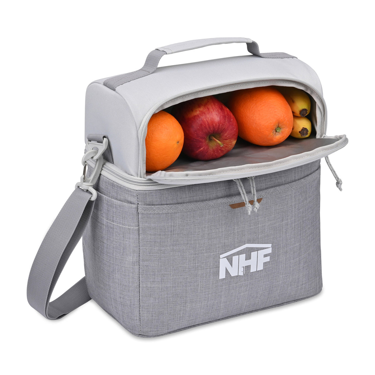 Parkview Recycled Lunch Box Cooler, 18 Cans Embroidery - Greystone - View 2