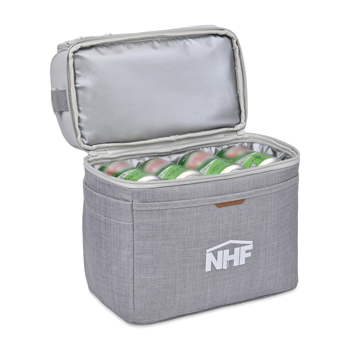 Parkview Recycled Lunch Box Cooler, 18 Cans Embroidery - Greystone - View 3