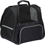 PawFlex Collapsible Backpack Pet Carrier Embroidery - Black - Right Angle