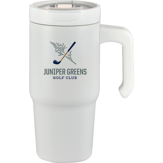 Peak Recycled Steel Mug with Flip Straw and Spout, 24 oz Full Color
